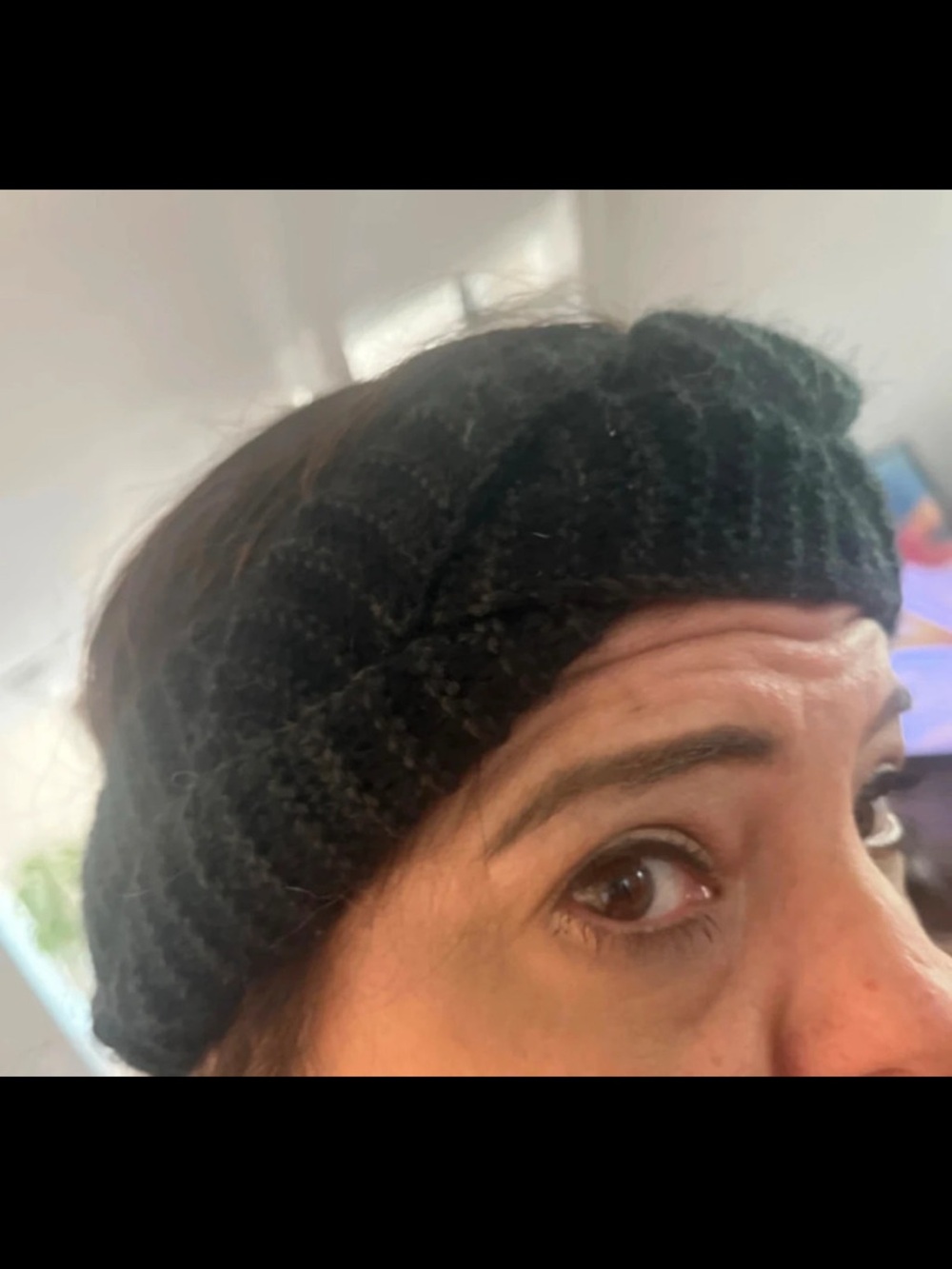 H&M Black Cable Knit Headband